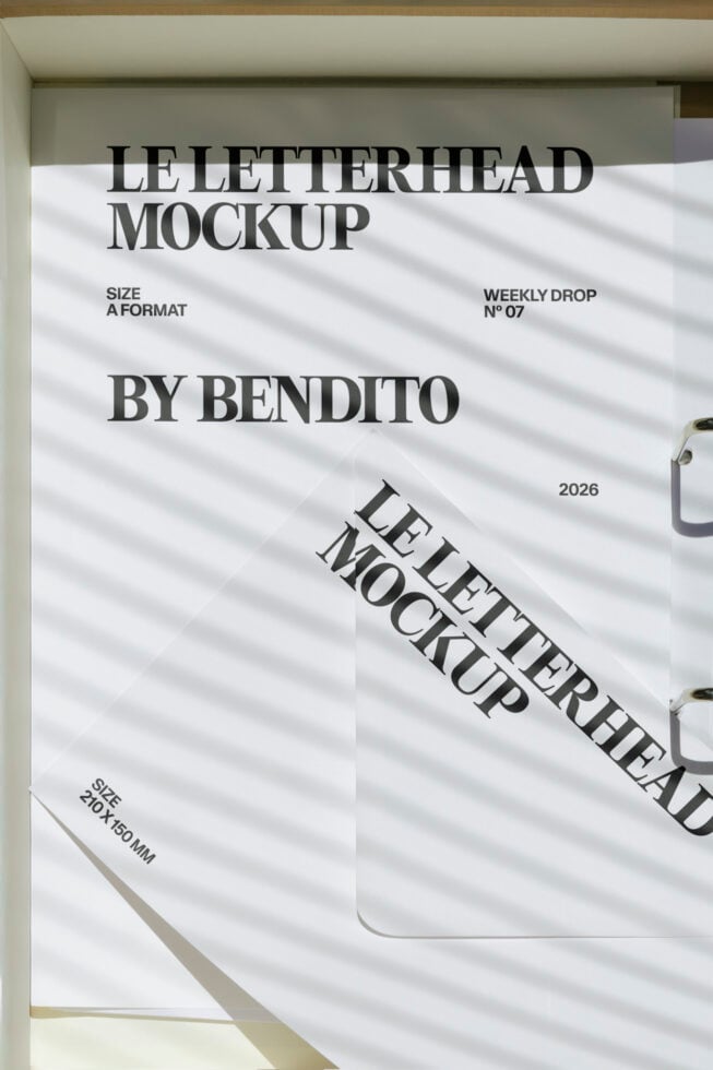 Le Letterhead LB26W07 Mockup