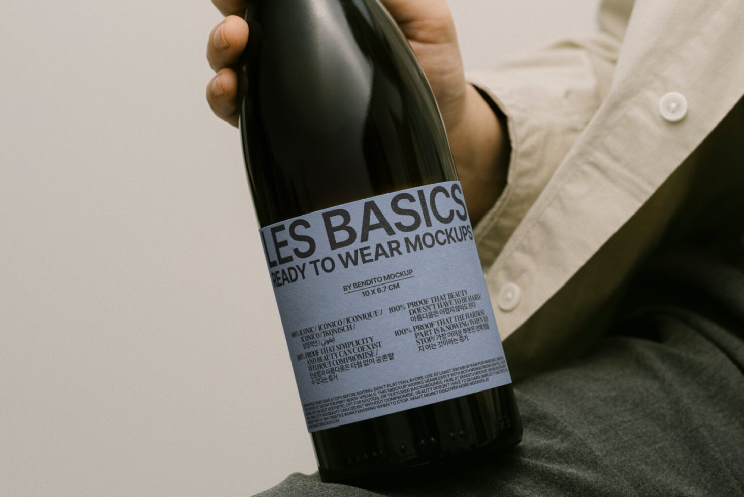 Le Wine Bottle LB25W15 Mockup preview 2