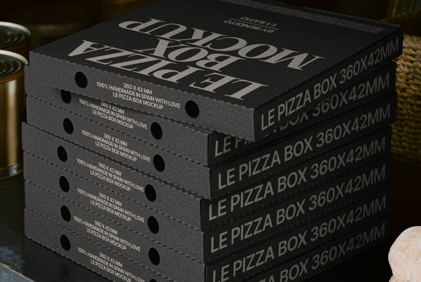 Le Pizza Box LB25W20 Mockup preview 2