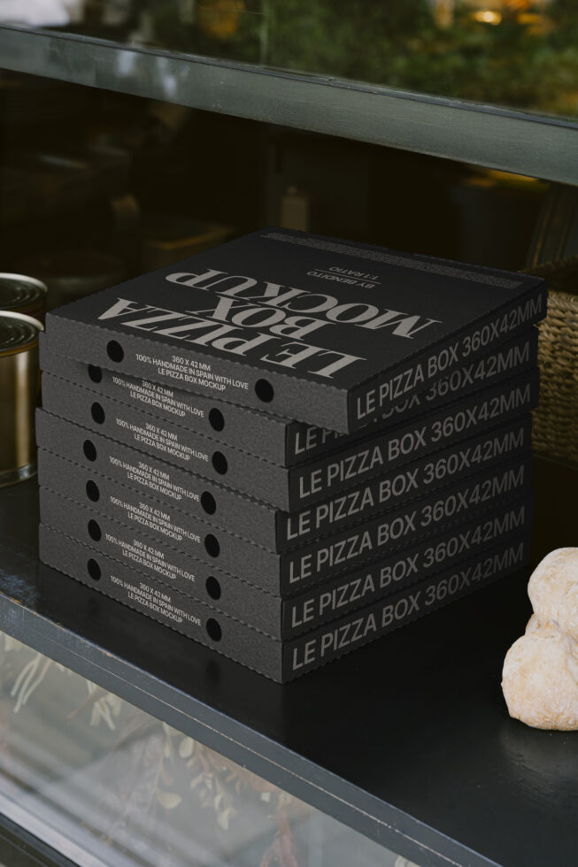 Le Pizza Box LB25W20 Mockup preview 4