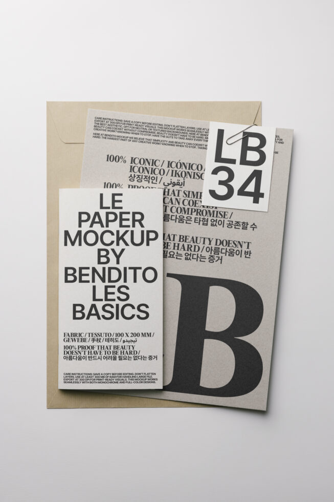 Le Stationery LB25W34 Mockup