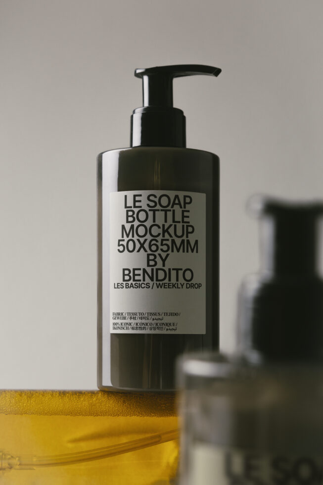 Le Soap Bottle LB25W31 Mockup