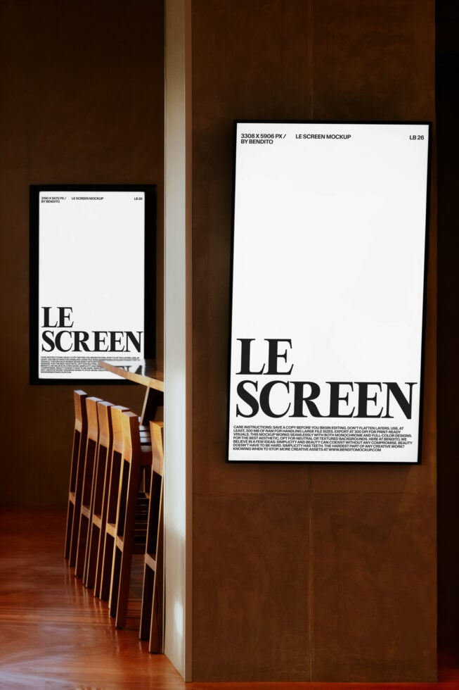 Le Screen LB26W1001 Mockup