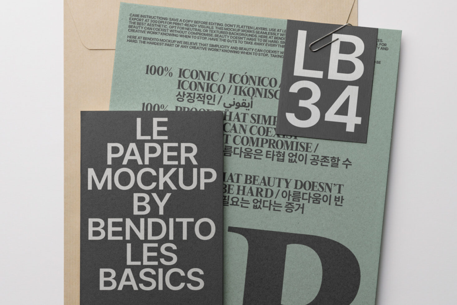 Le Stationery LB25W34 Mockup preview 2