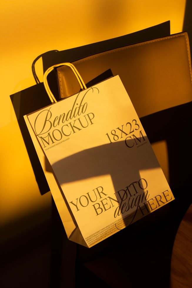 Small Paper Bag F 02 Mockup