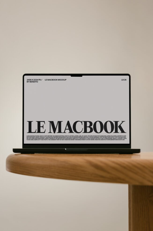 Le MacBook LB26W29 Mockup