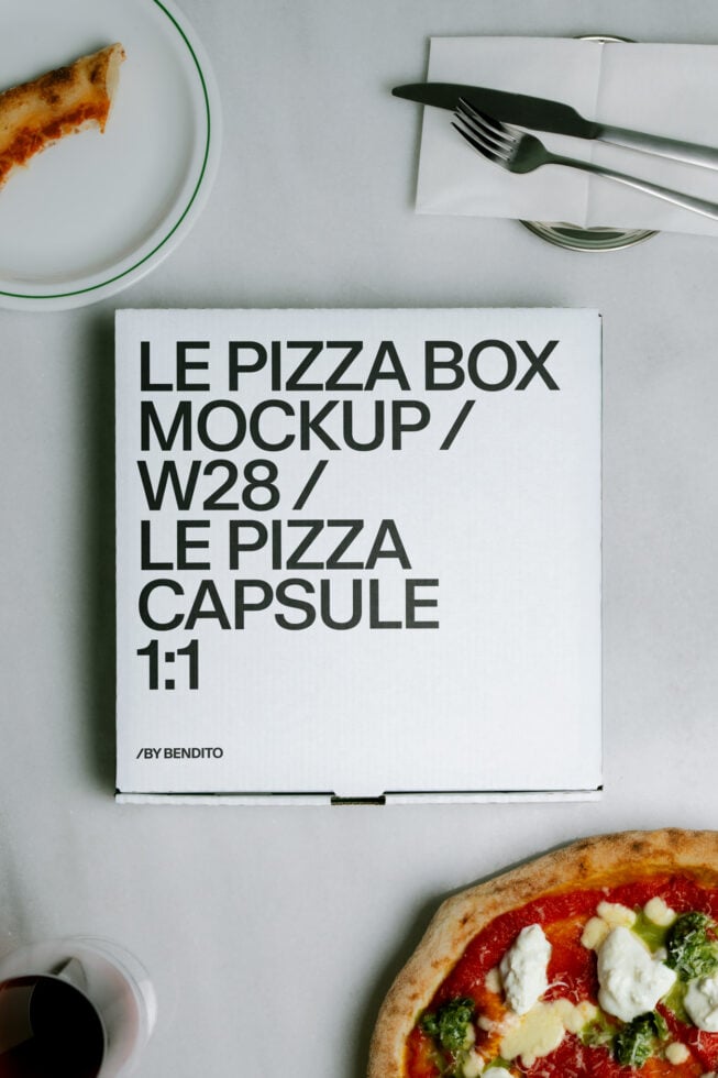 Le Pizza Box LB26W2805 Mockup
