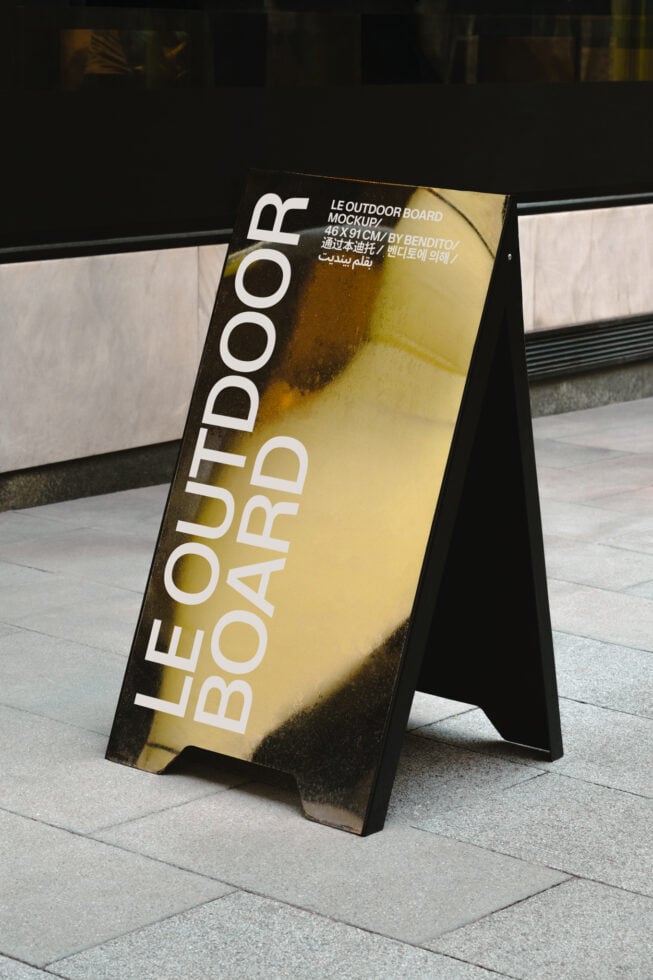 Le Outdoor Board LB26W12 Mockup preview 4