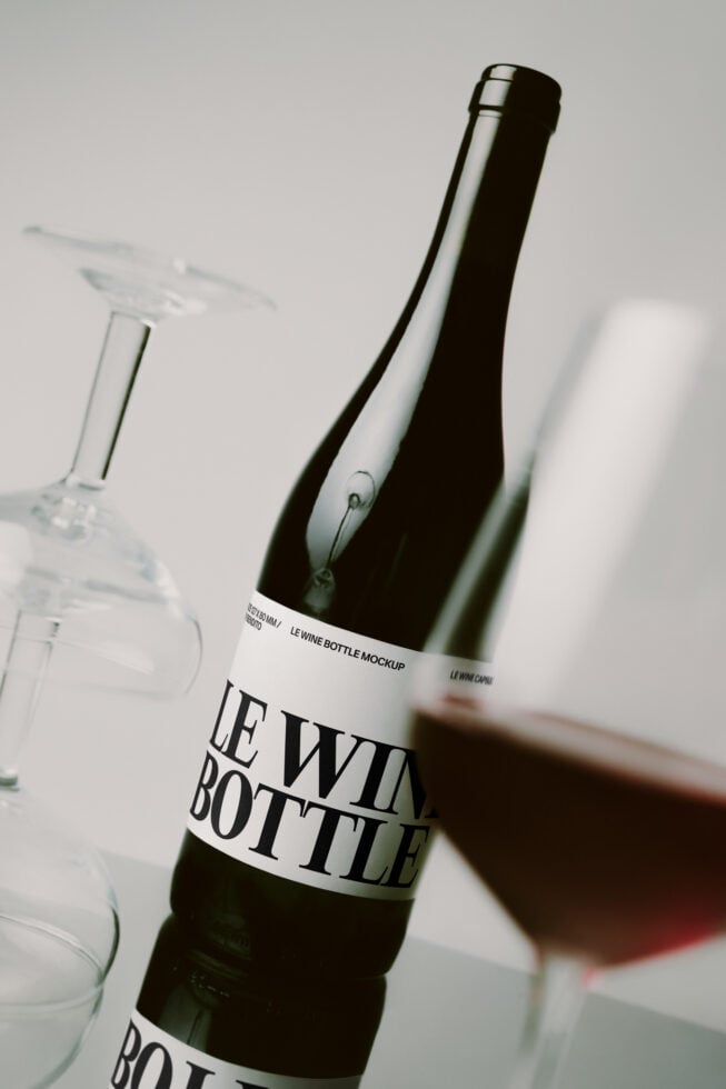 Le Wine Bottle LB26W2104 Mockup