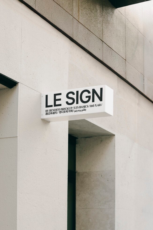 Le Sign LB25W13 Mockup