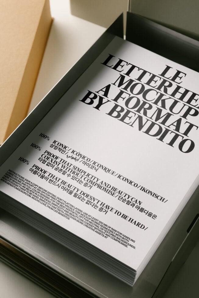 Le Letterhead LB26W29 Mockup