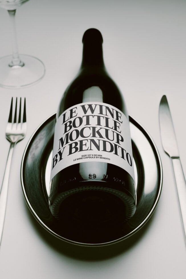 Le Wine Bottle LB26W2102 Mockup