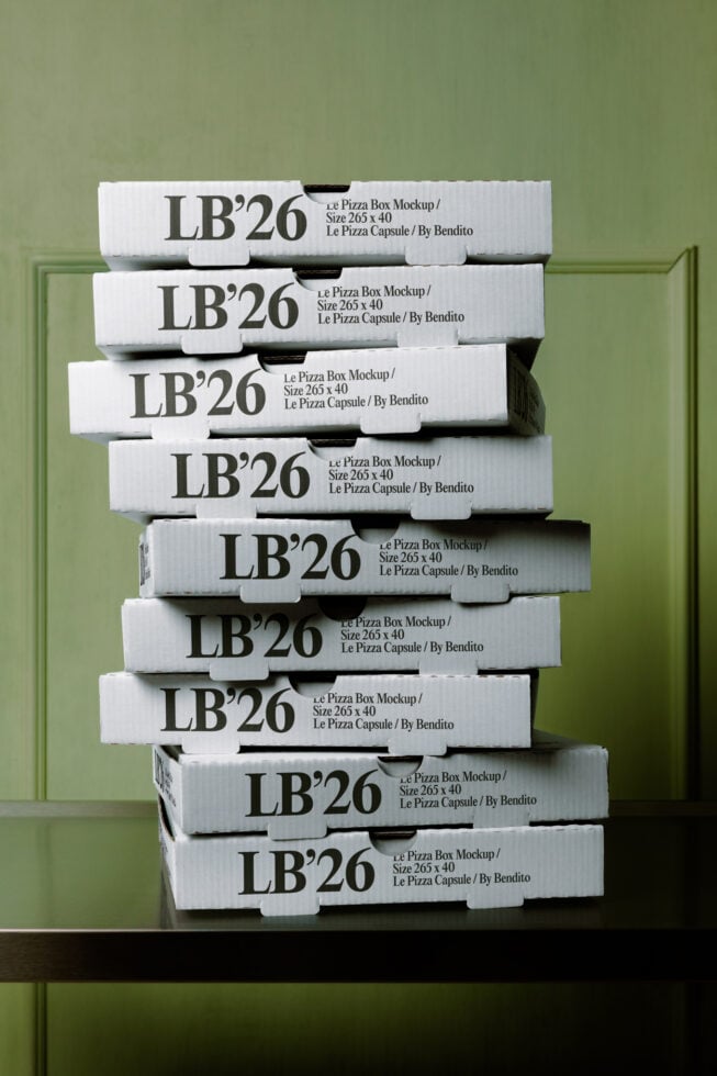 Le Pizza Box LB26W2803 Mockup
