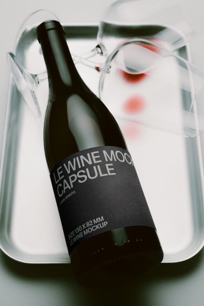 Le Wine Bottle LB26W2108 Mockup