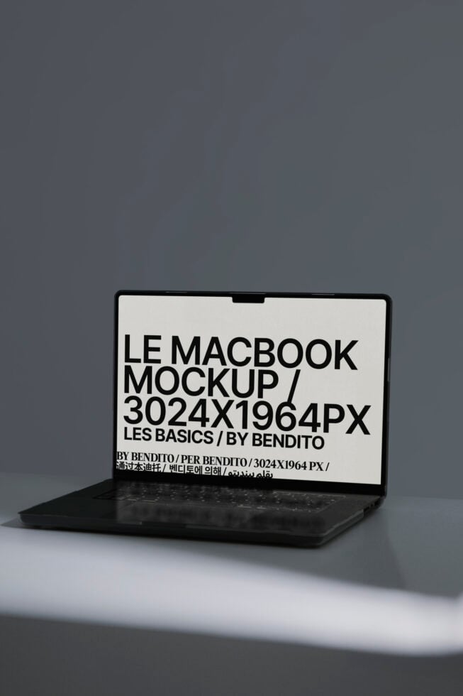 Le MacBook LB25W27 Mockup