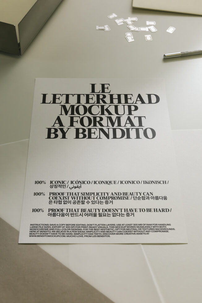 Le Letterhead LB26W06 Mockup