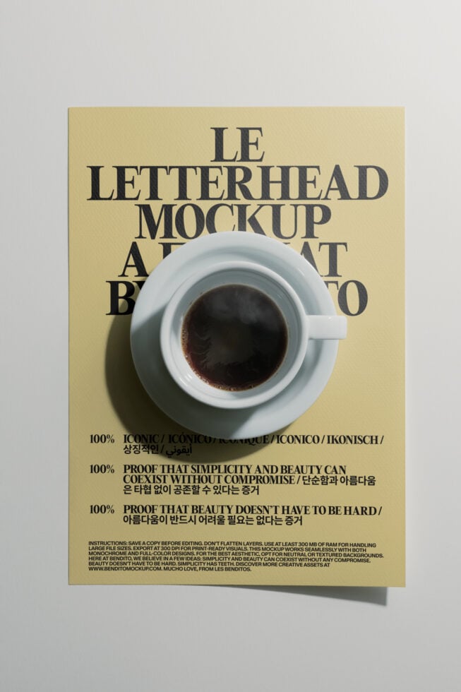 Le Letterhead LB26W16 Mockup preview 4