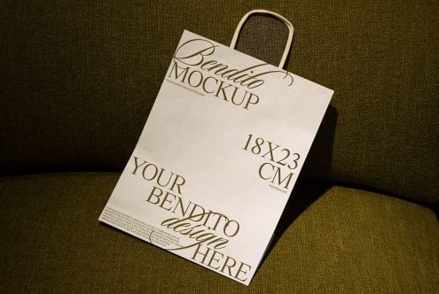 Small Paper Bag F 05 Mockup