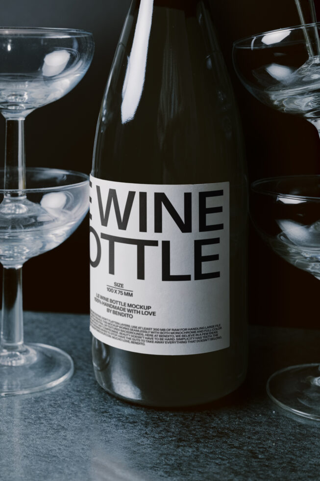 Le Wine Bottle LB26W02 Mockup
