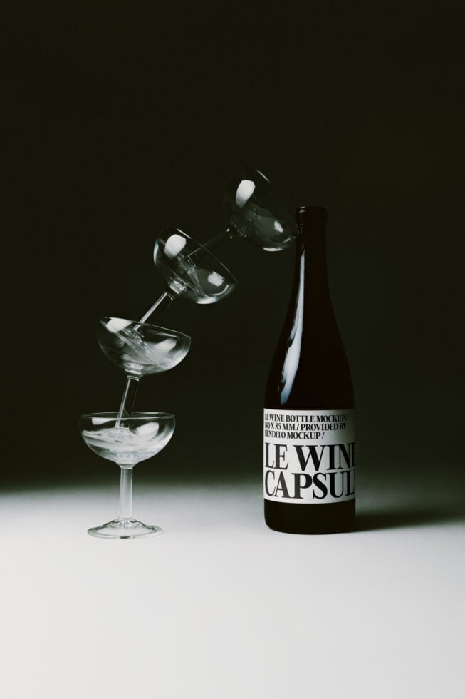 Le Wine Bottle LB26W2103 Mockup