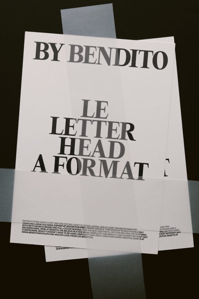 Le Letterhead LB26W30 Mockup
