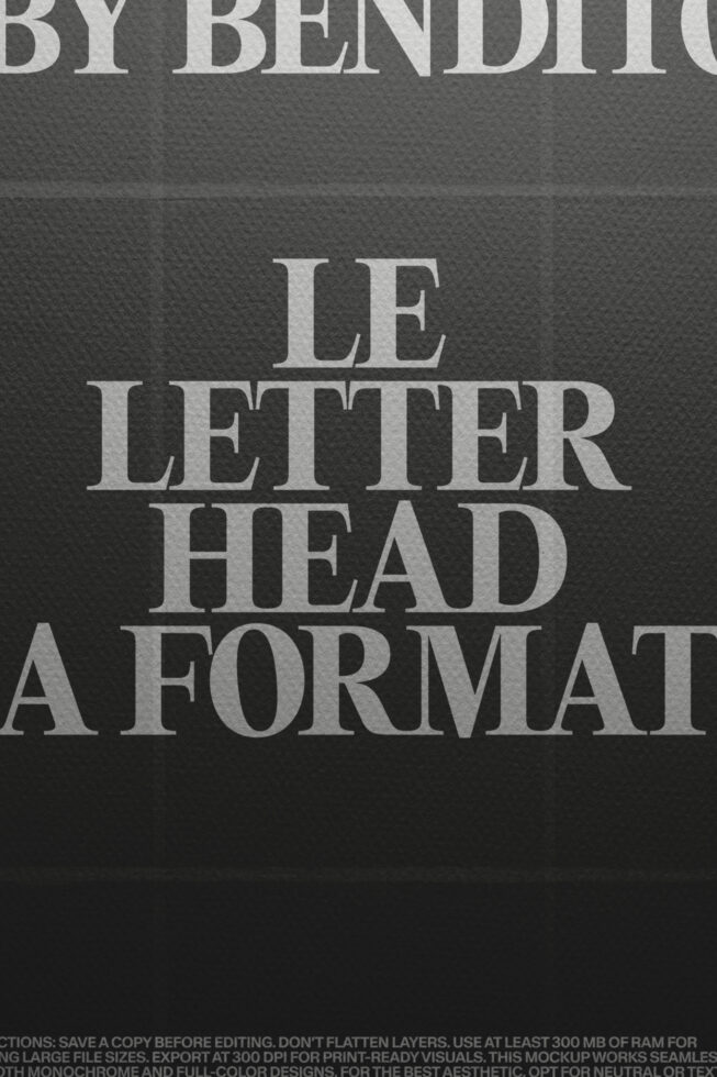 Le Letterhead LB26W34 Mockup preview 4