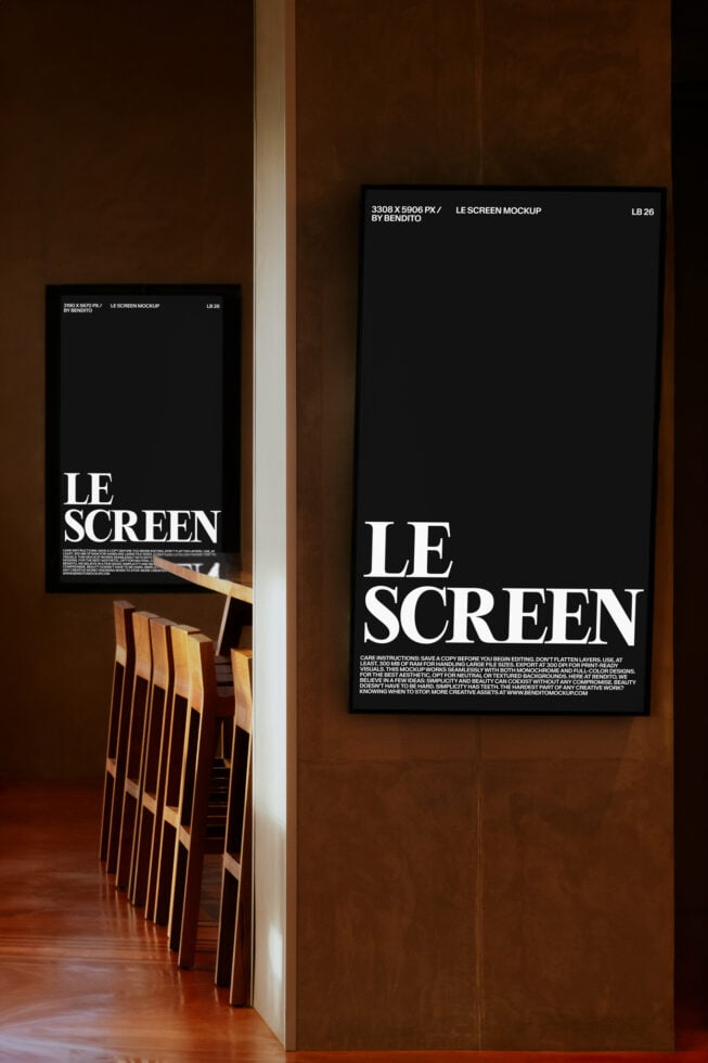 Le Screen LB26W1001 Mockup preview 4