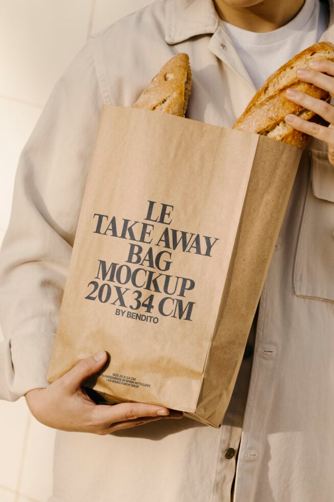 Le Take Away Bag LB25W15 Mockup
