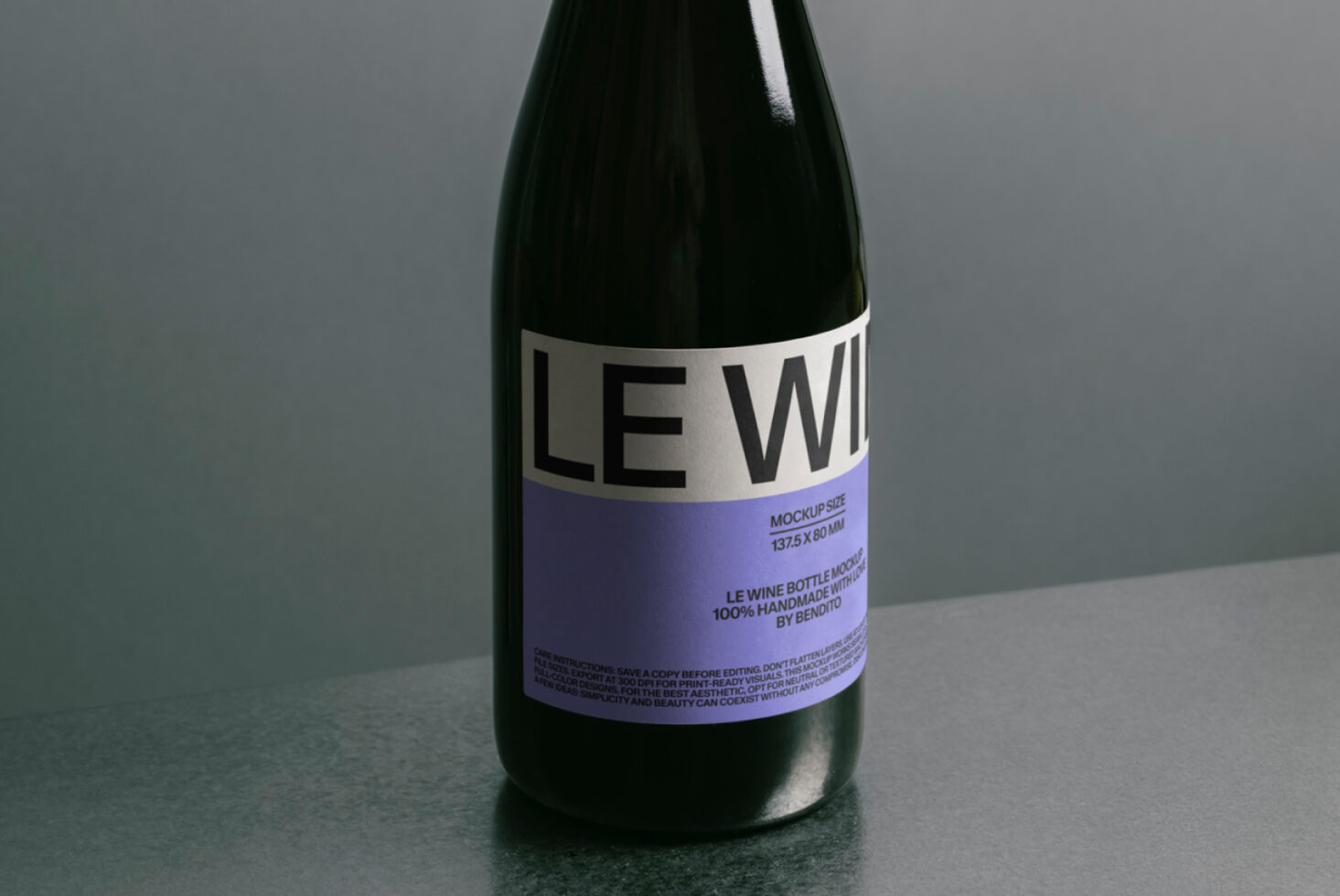 Le Wine Bottle LB26W04 Mockup preview 2