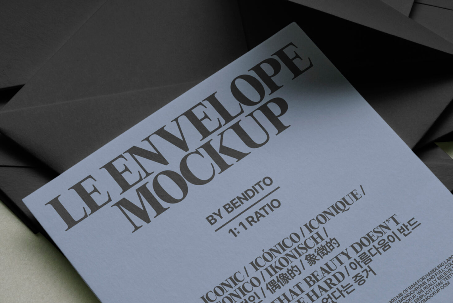 Le Envelope LB25W35 Mockup preview 2