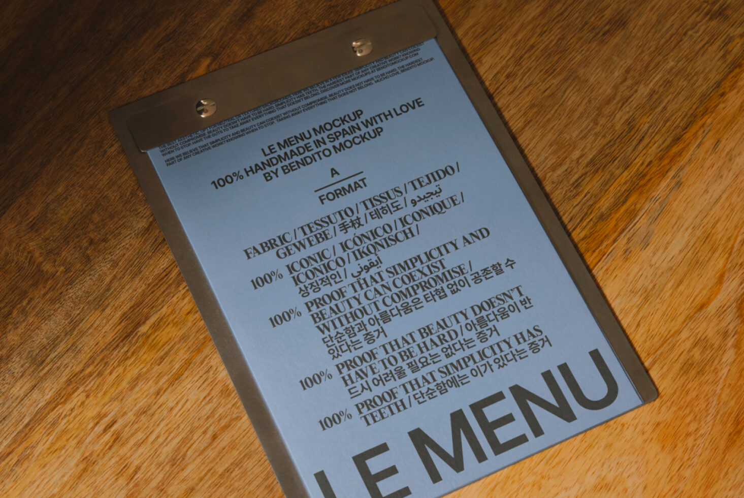 Le Menu LB25W29 Mockup preview 2