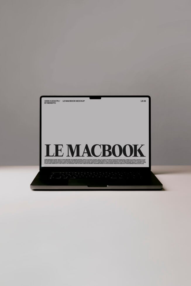 Le MacBook LB26W01 Mockup