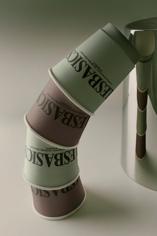 Le Coffee Cup LB26W34 Mockup preview 4