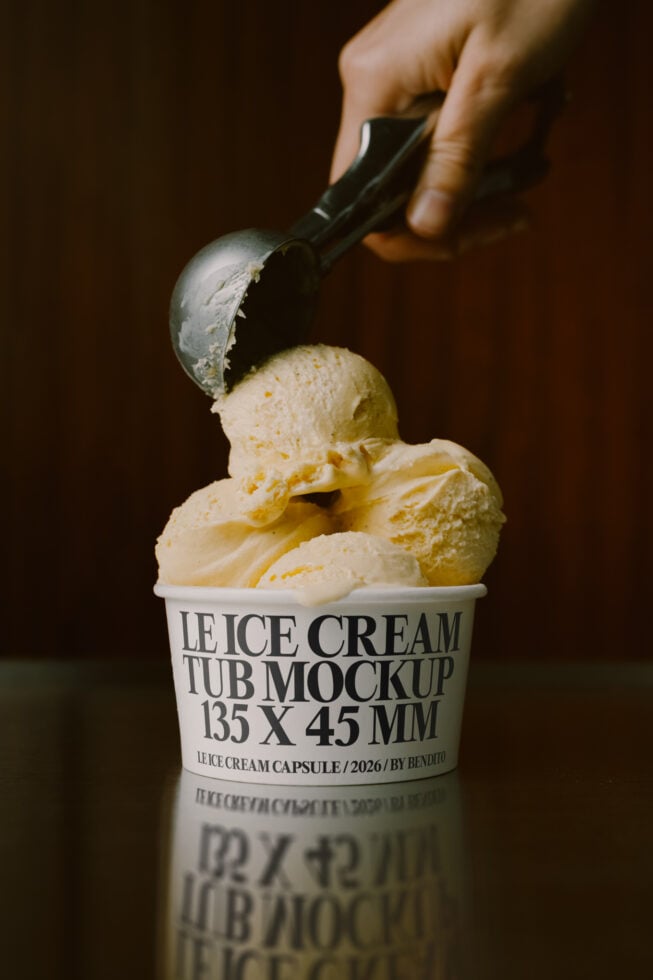 Le Ice Cream Tub LB26W2404 Mockup