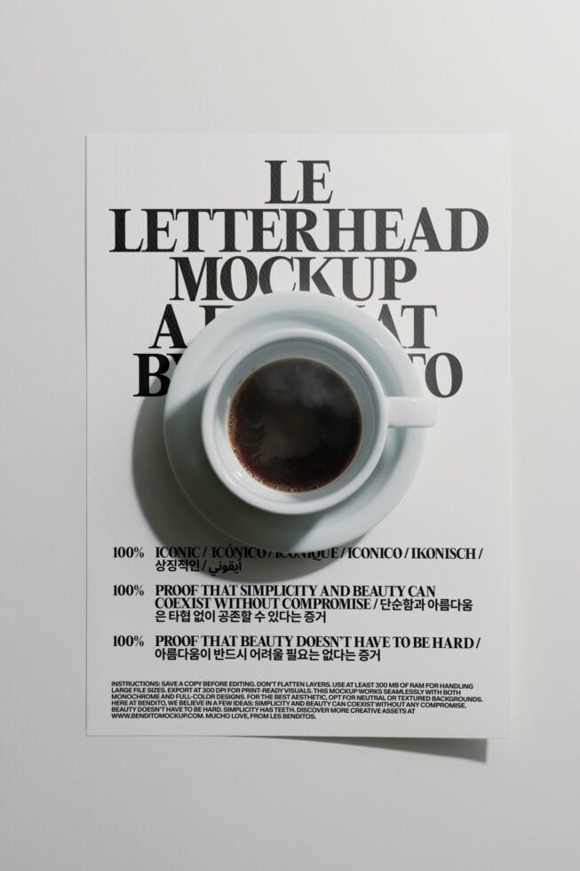 Le Letterhead LB26W16 Mockup