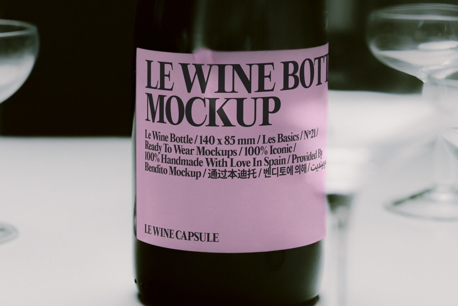 Le Wine Bottle LB26W2107 Mockup preview 2