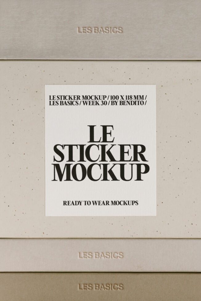 Le Sticker LB26W30 Mockup