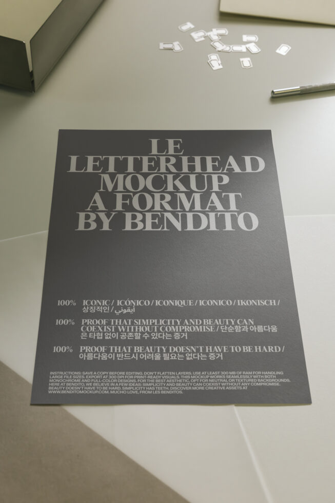 Le Letterhead LB26W06 Mockup preview 4