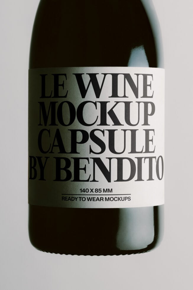 Le Wine Bottle LB26W2106 Mockup
