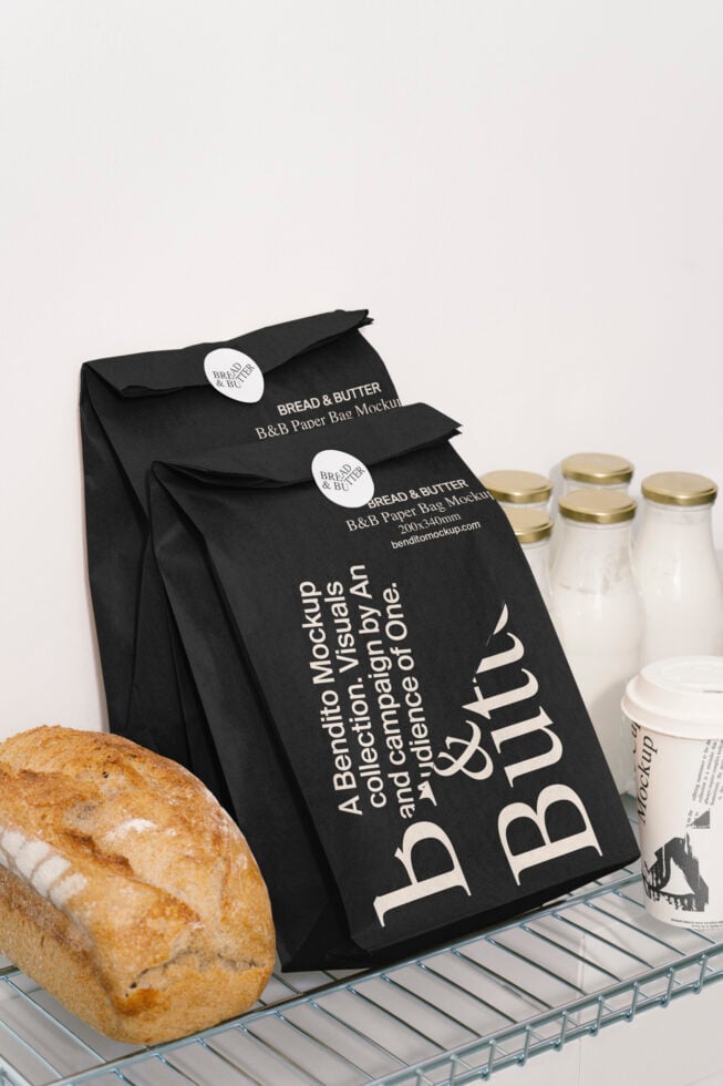 Paper Bag BandB Mockup preview 4