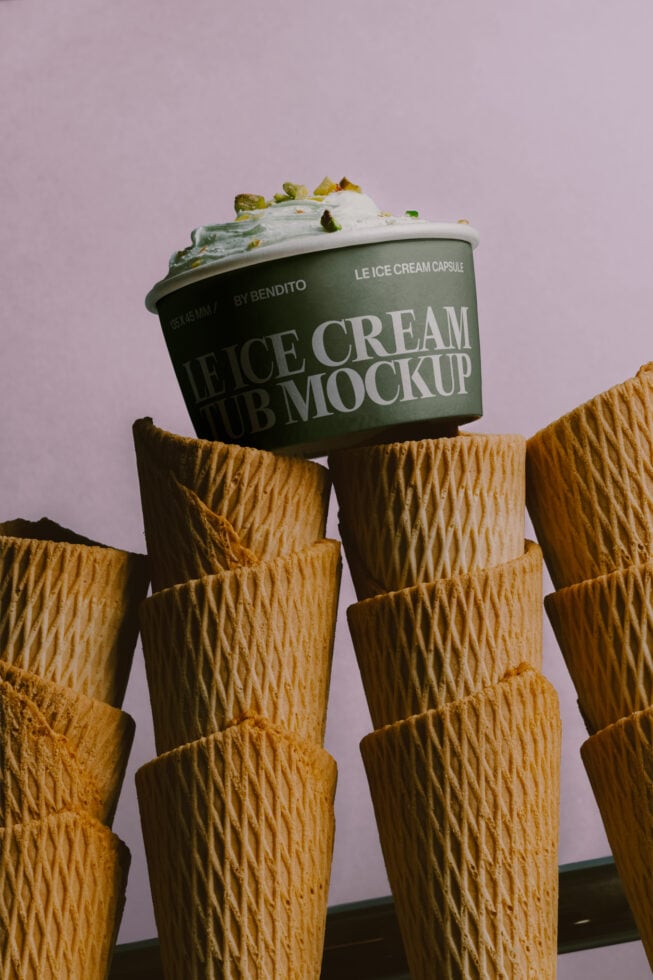 Le Ice Cream Tub LB26W2403 Mockup preview 4