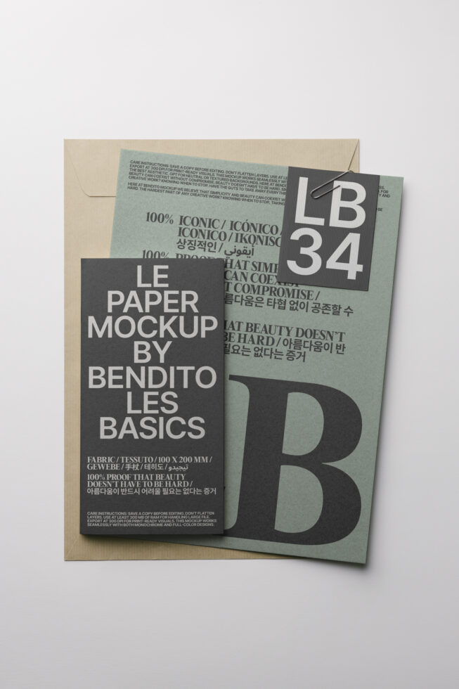 Le Stationery LB25W34 Mockup preview 4