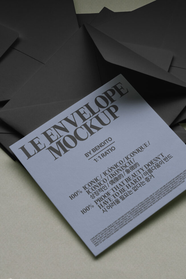 Le Envelope LB25W35 Mockup preview 4