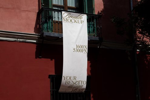 Flying Banner D 01 Mockup