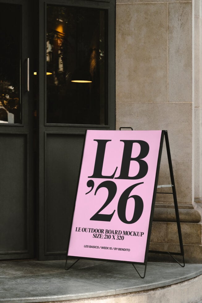 Le Outdoor Board LB26W15 Mockup preview 4