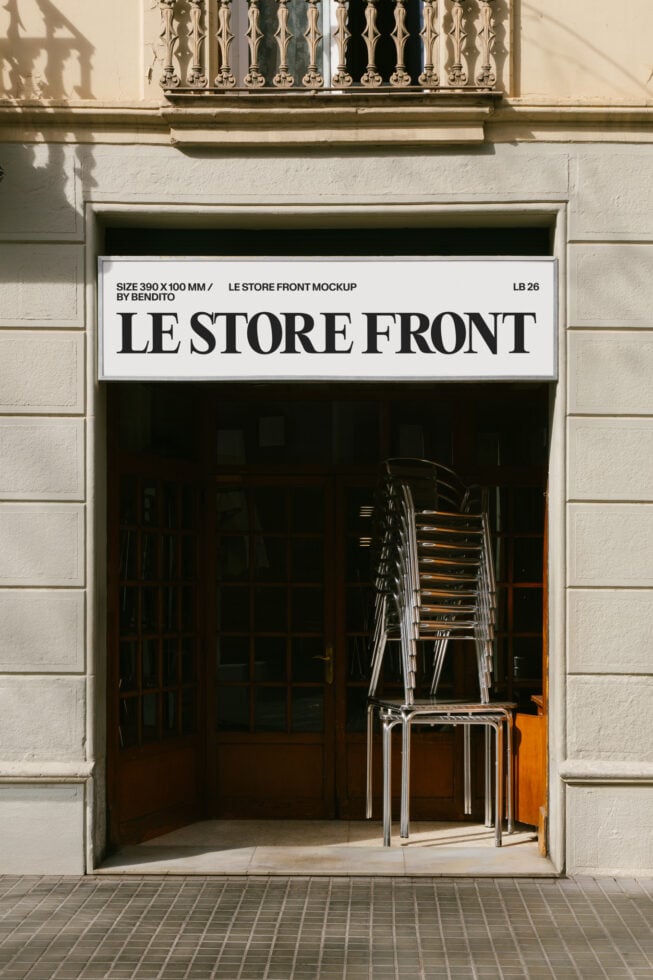 Le Store Front LB26W26 Mockup