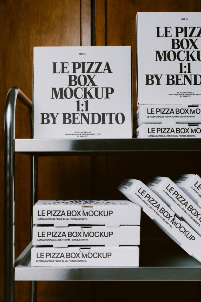 Le Pizza Box LB26W2801 Mockup