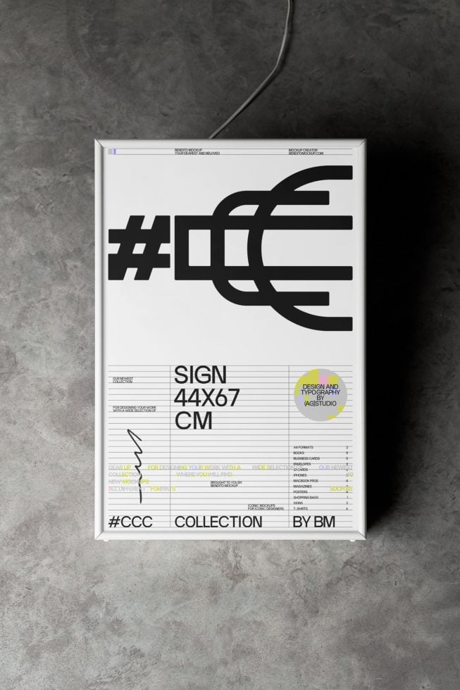 Sign #CCC01 Mockup