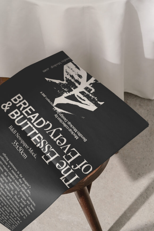 Newspaper BandB Mockup preview 4