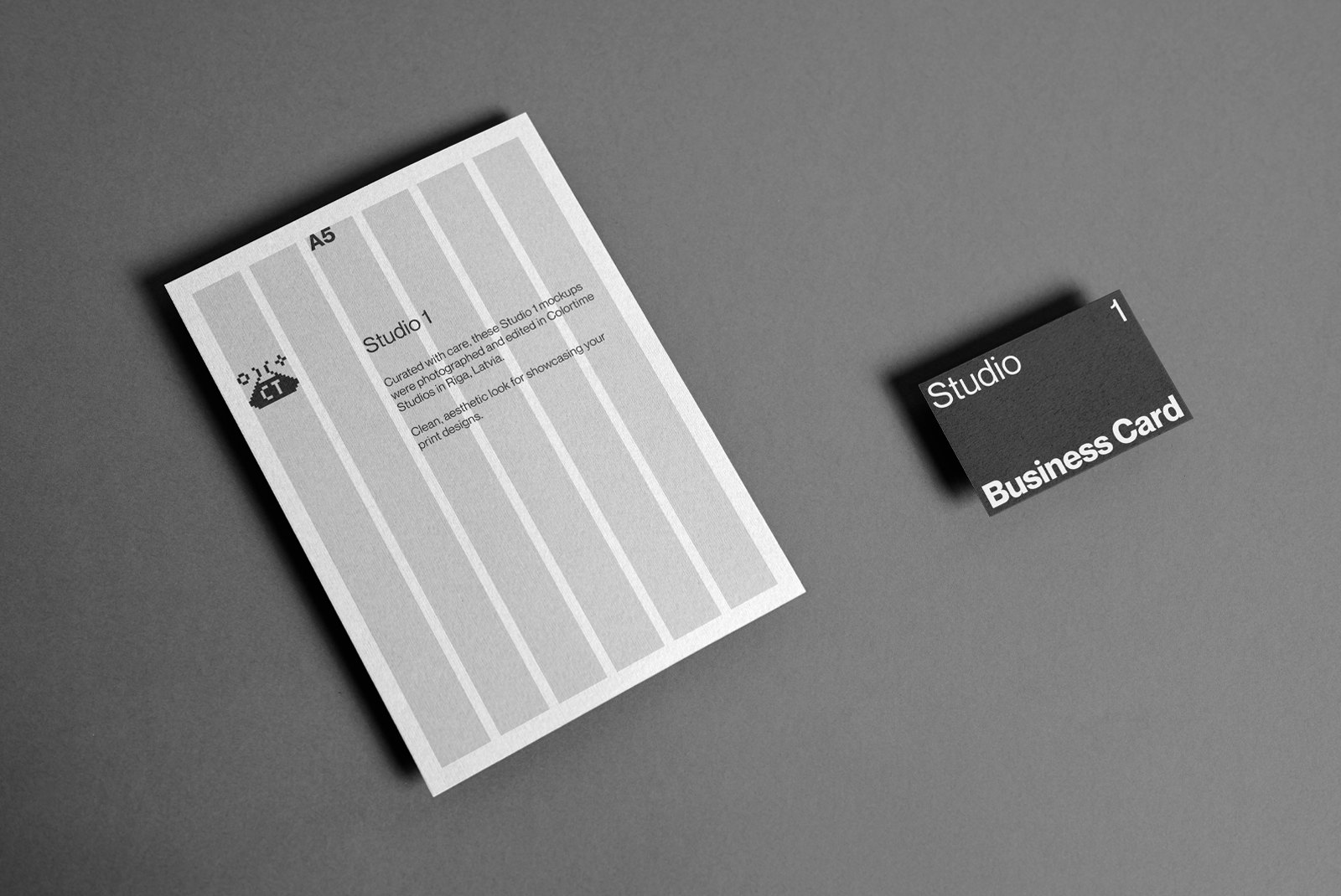 A5 + Business Card Mockup 2